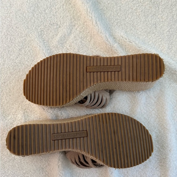 Donald J. Plummer Ithaca Platino Women’s 8 1/2 Heels Woven Sandals Strappy - Picture 6 of 9